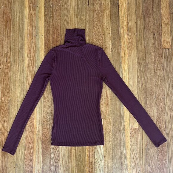 Turtleneck Long Sleeve Ribbed Top - Picture 4 of 4